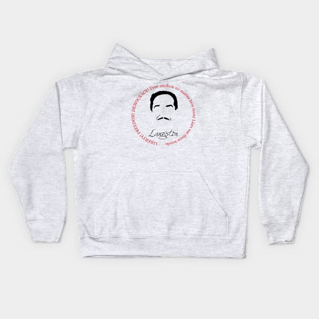 Langston Hughes Quote Kids Hoodie by PoetandChef